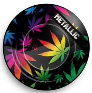 Fire Flow - Metall Aschenbecher Cannabis Leaf